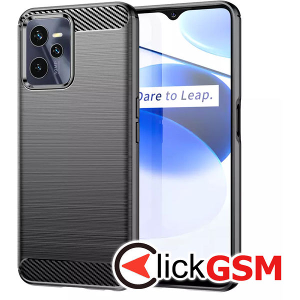 Techsuit - Carbon Silicone - Realme C35 / Narzo 50A Prime - Black