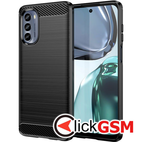 Techsuit - Carbon Silicone - Motorola Moto G62 - Black