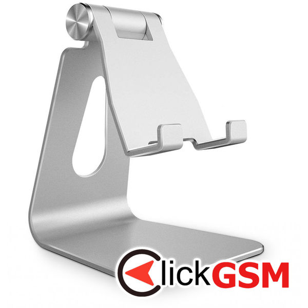 Techsuit - Desk Holder (Z4a) - Folding Feature, for Phone, Tablet, max 8" - Silver