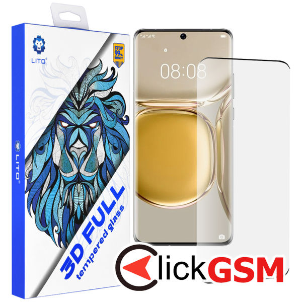 Lito - 3D Full Cover Super Thin Glass - Huawei P50 Pro - Black