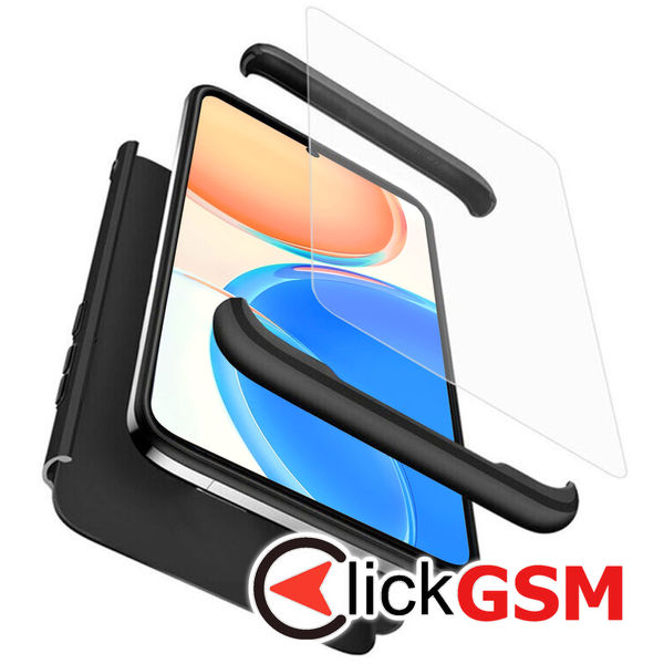 GKK - 360 Case + Screen Protector - Honor X8 4G - Black