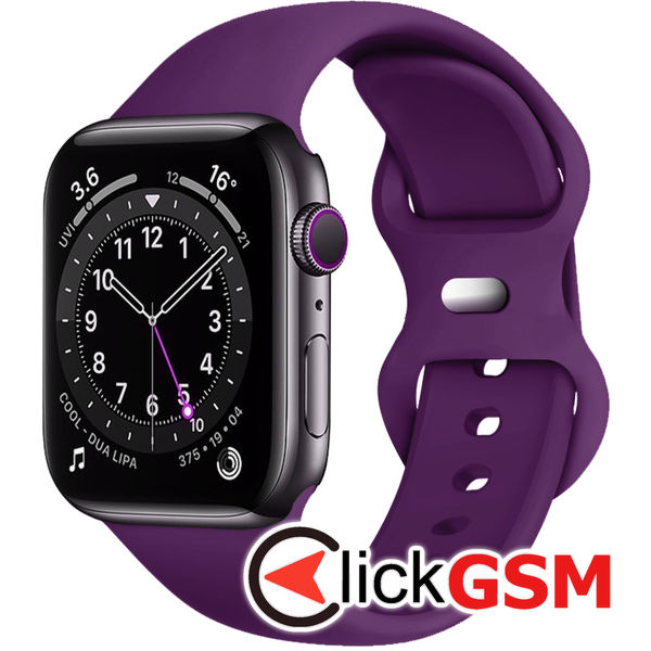 Techsuit - Watchband (W031) - Apple Watch 1/2/3/4/5/6/7/8/9/SE/SE 2/Ultra/Ultra 2 (42/44/45/49mm) - Dark Purple