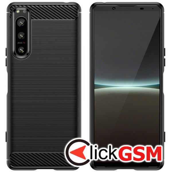 Techsuit - Carbon Silicone - Sony Xperia 5 IV - Black