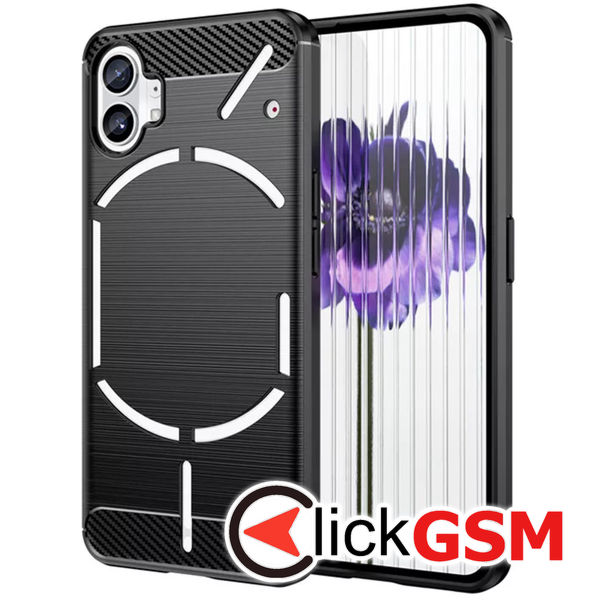 Techsuit - Carbon Silicone - Nothing Phone (1) - Black