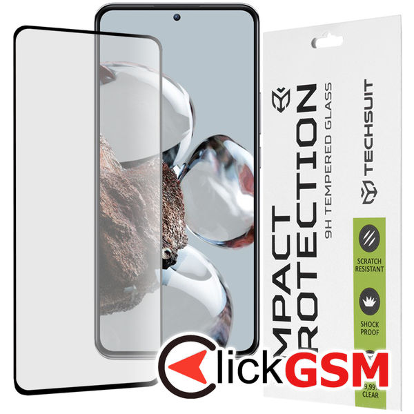 Techsuit - 111D Full Cover / Full Glue Glass - Xiaomi 12T / 12T Pro - Black