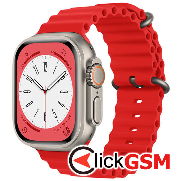 Techsuit - Watchband (W038) - Apple Watch 1/2/3/4/5/6/7/8/9/SE/SE 2 (38/40/41mm) - Red