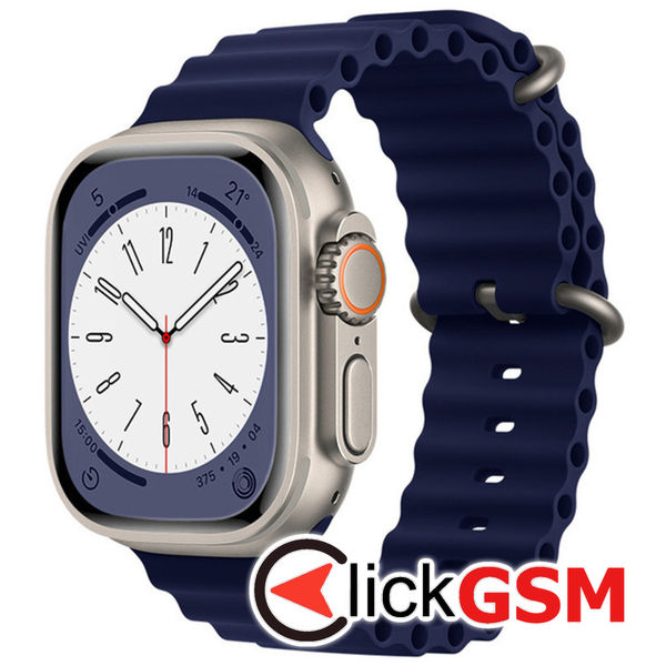 Techsuit - Watchband (W038) - Apple Watch 1/2/3/4/5/6/7/8/9/SE/SE 2 (38/40/41mm) - Dark Blue