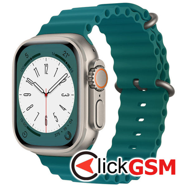 Techsuit - Watchband (W038) - Apple Watch 1/2/3/4/5/6/7/8/9/SE/SE 2 (38/40/41mm) - Office Green
