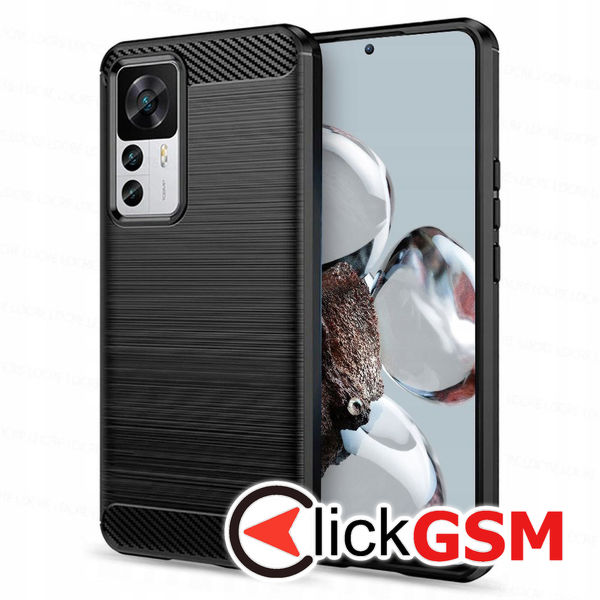 Techsuit - Carbon Silicone - Xiaomi 12T / 12T Pro - Black