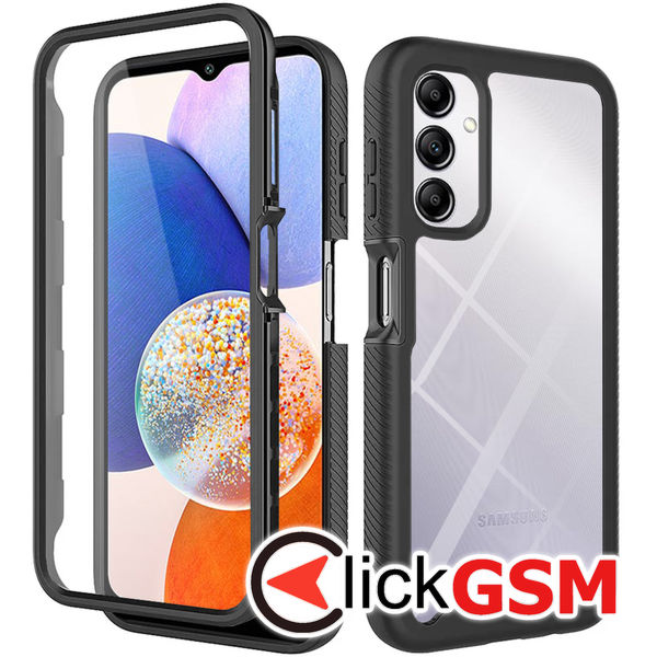 Techsuit - Defense360 Pro + Screen Protector - Samsung Galaxy A14 4G / A14 5G - Black