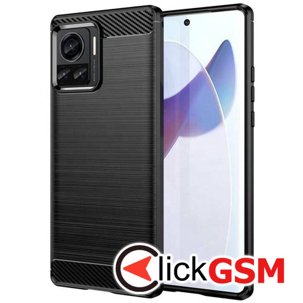 Techsuit - Carbon Silicone - Motorola Edge 30 Ultra - Black