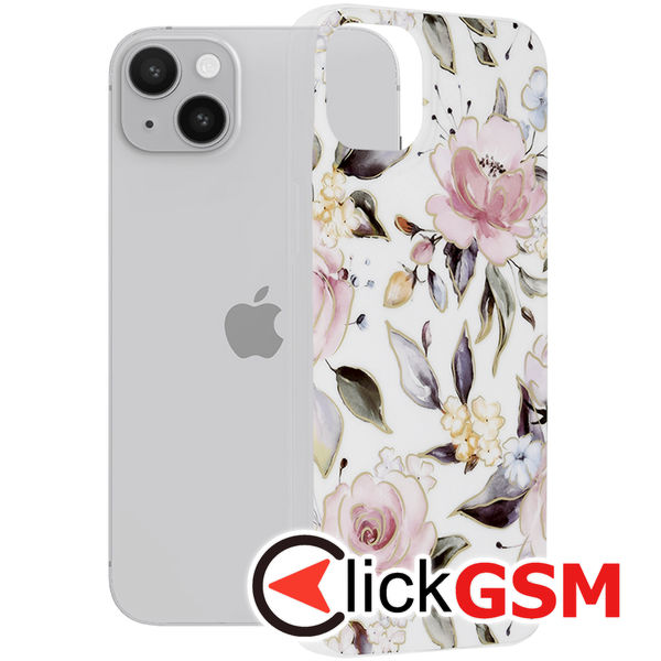 Techsuit - Marble Series - iPhone 14 Plus - Chloe White