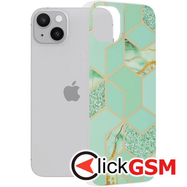 Techsuit - Marble Series - iPhone 14 Plus - Green Hex