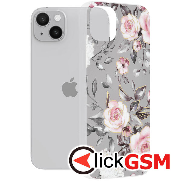 Techsuit - Marble Series - iPhone 14 Plus - Bloom of Ruth Gray