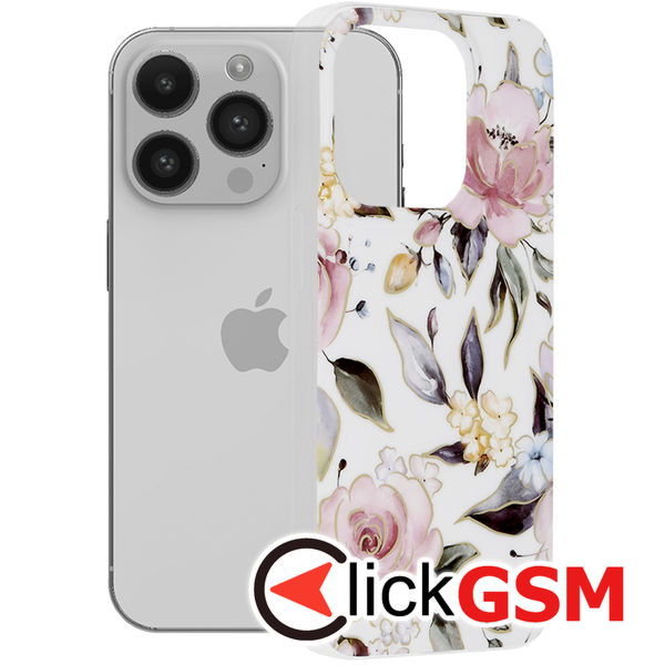 Techsuit - Marble Series - iPhone 14 Pro - Chloe White