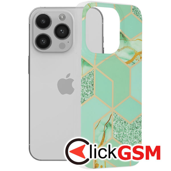 Techsuit - Marble Series - iPhone 14 Pro - Green Hex