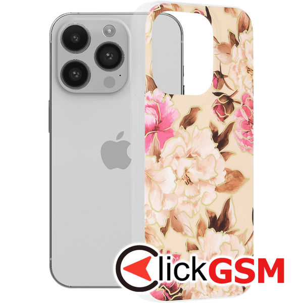 Techsuit - Marble Series - iPhone 14 Pro - Mary Berry Nude