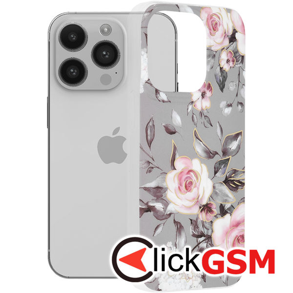Techsuit - Marble Series - iPhone 14 Pro - Bloom of Ruth Gray