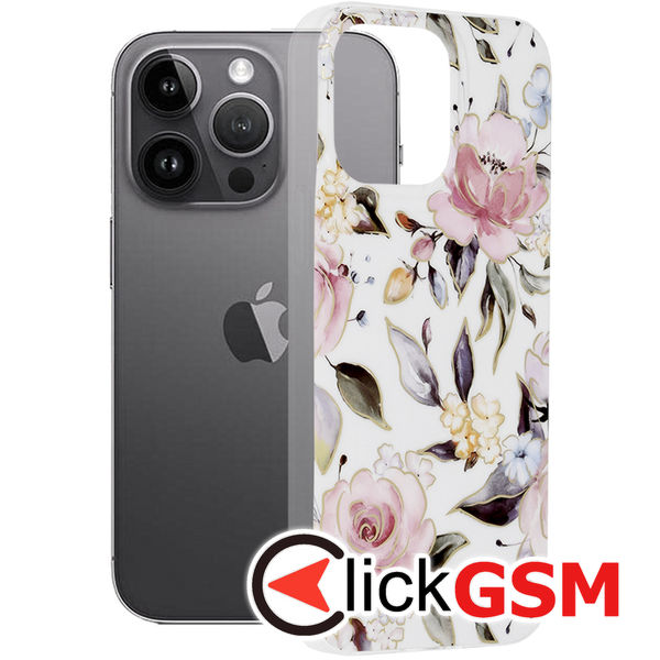 Techsuit - Marble Series - iPhone 14 Pro Max - Chloe White