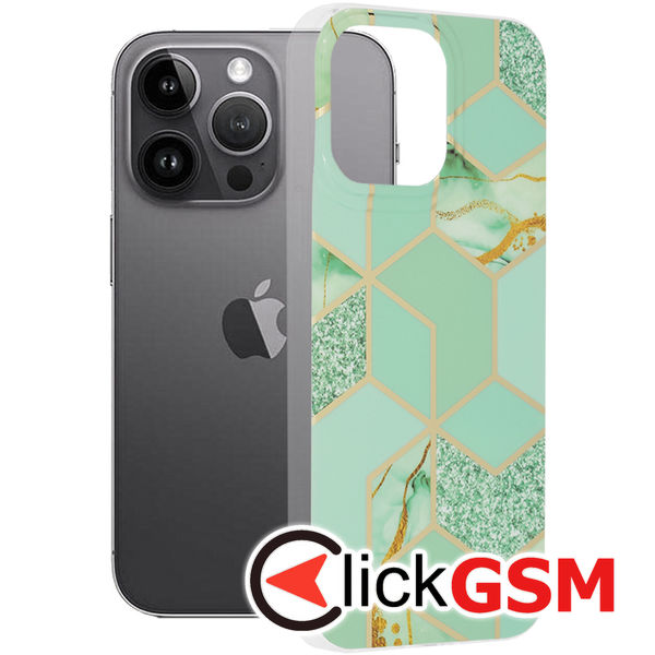 Techsuit - Marble Series - iPhone 14 Pro Max - Green Hex
