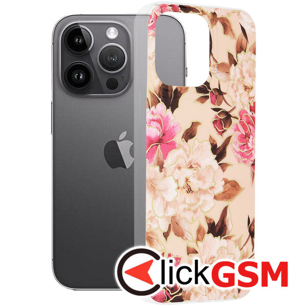 Techsuit - Marble Series - iPhone 14 Pro Max - Mary Berry Nude