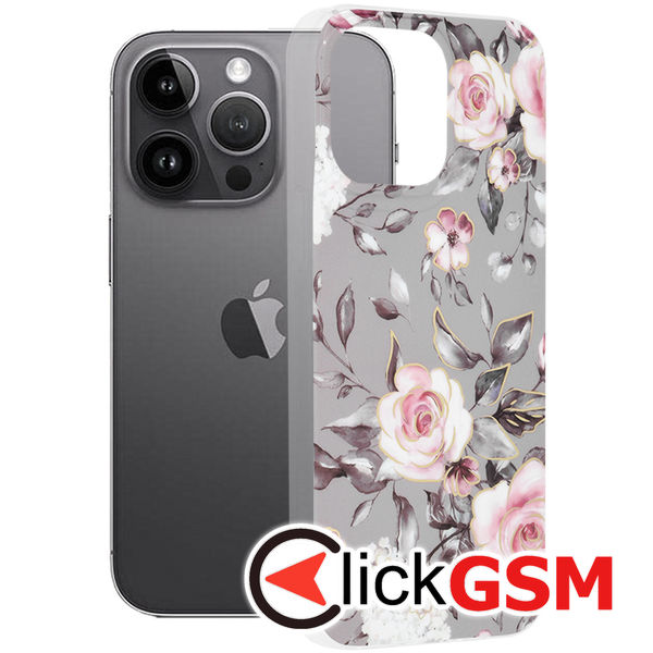 Techsuit - Marble Series - iPhone 14 Pro Max - Bloom of Ruth Gray