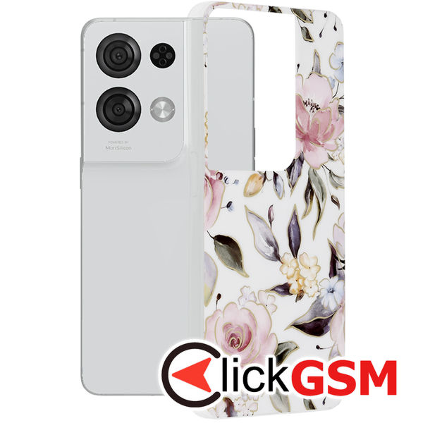 Techsuit - Marble Series - Oppo Reno8 Pro - Chloe White