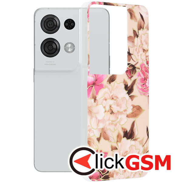 Techsuit - Marble Series - Oppo Reno8 Pro - Mary Berry Nude