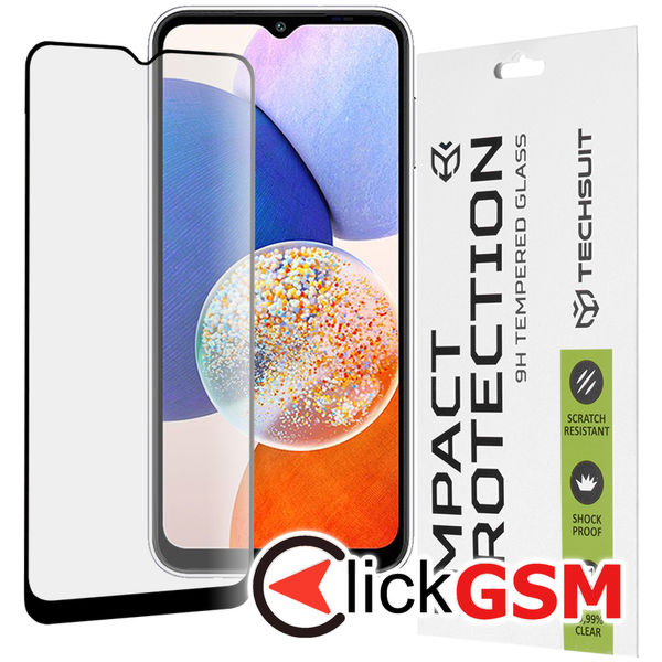 Techsuit - 111D Full Cover / Full Glue Glass - Samsung Galaxy A14 4G / A14 5G - Black