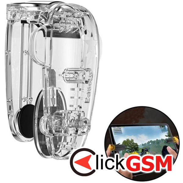 Baseus - Mobile Game Controllers (ACPBCJ-02) - Shooting Triggers for Phone, Tablet - Clear