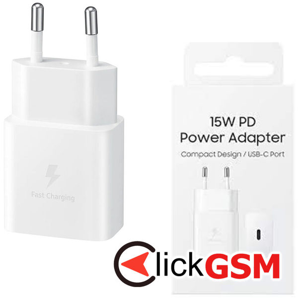 Samsung - Original Wall Charger (EP-T1510NWEGEU) - Type-C Fast Charging 15W - White (Blister Packing)