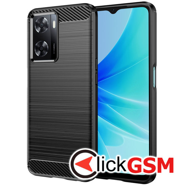 Techsuit - Carbon Silicone - Oppo A57 4G / A57s / OnePlus Nord N20 SE - Black