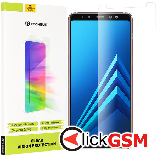 Techsuit - Clear Vision Glass - Samsung Galaxy A8 Plus 2018 - Transparent