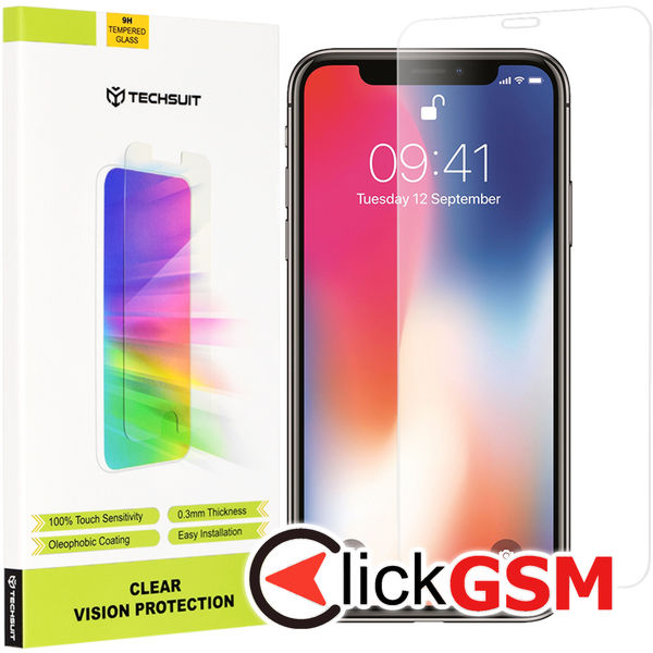 Techsuit - Clear Vision Glass - iPhone X / iPhone XS / iPhone 11 Pro - Transparent