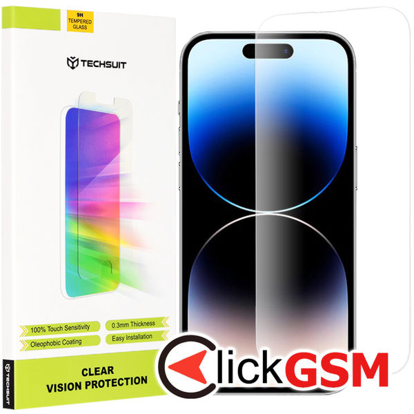 Techsuit - Clear Vision Glass - iPhone 14 Pro - Transparent