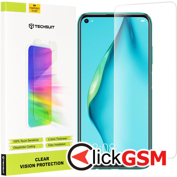 Techsuit - Clear Vision Glass - Huawei P40 Lite / P40 Lite E / P20 Lite 2019 / Huawei Y7p - Transparent