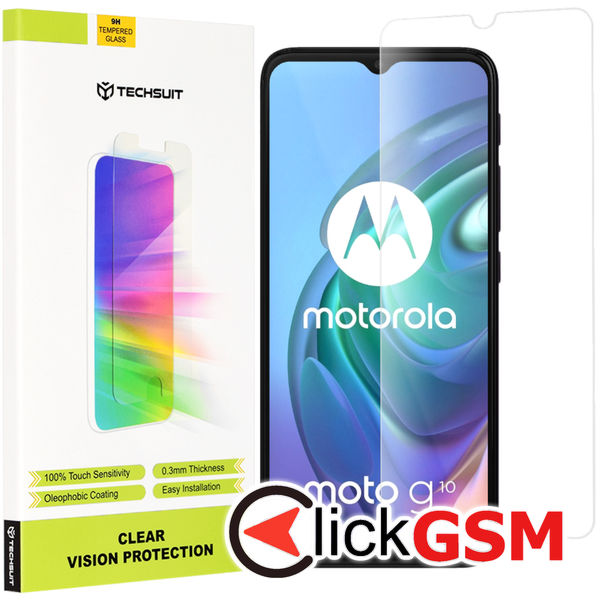 Techsuit - Clear Vision Glass - Motorola Moto G10 / Moto G20 / Moto G30 / Moto G9 Play / Moto E7 Plus - Transparent