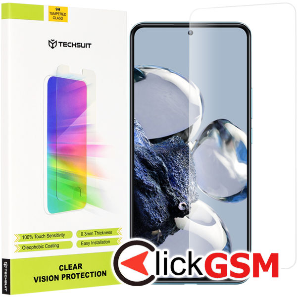 Techsuit - Clear Vision Glass - Xiaomi 12T / 12T Pro - Transparent