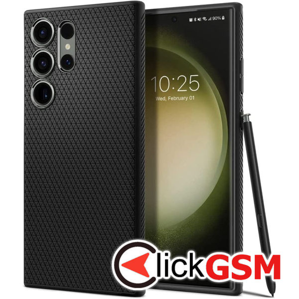 Spigen - Liquid Air - Samsung Galaxy S23 Ultra - Matte Black