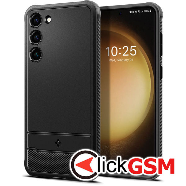 Spigen - Rugged Armor - Samsung Galaxy S23 - Black