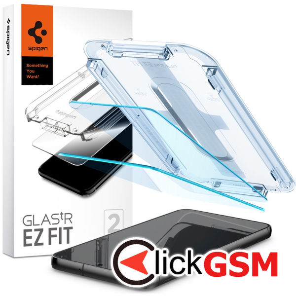 Spigen - Glas.tR EZ-FIT (2 pack) - Samsung Galaxy S23 Plus - Clear