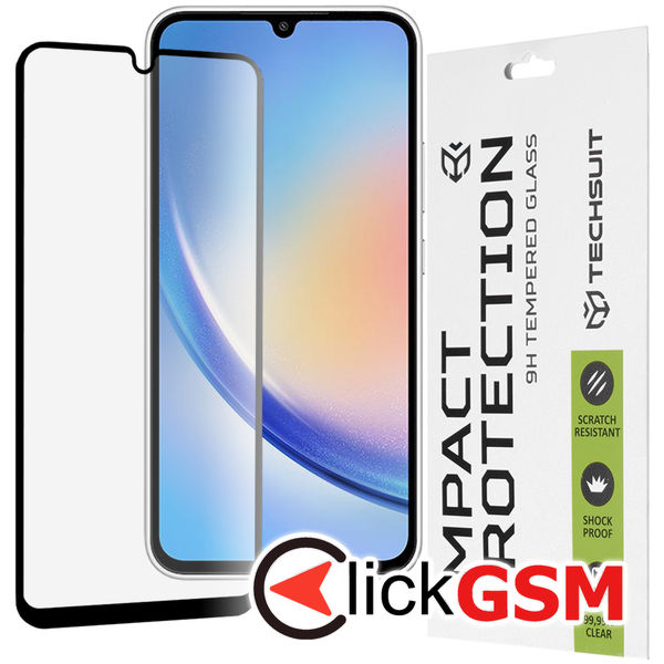 Techsuit - 111D Full Cover / Full Glue Glass - Samsung Galaxy A34 5G - Black