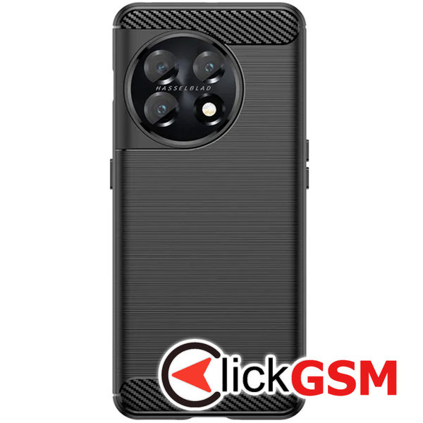 Techsuit - Carbon Silicone - OnePlus 11 - Black
