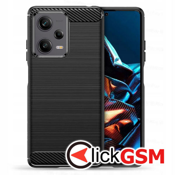 Techsuit - Carbon Silicone - Xiaomi Redmi Note 12 Pro 5G / Poco X5 Pro - Black