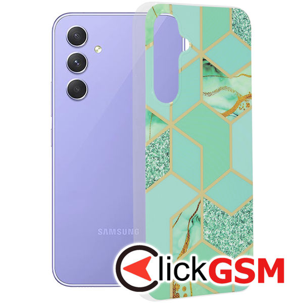 Techsuit - Marble Series - Samsung Galaxy A54 - Green Hex