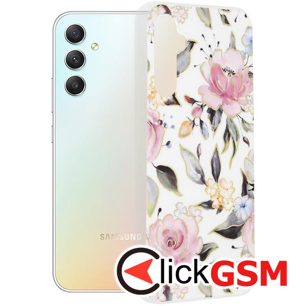 Techsuit - Marble Series - Samsung Galaxy A34 5G - Chloe White