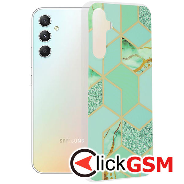 Techsuit - Marble Series - Samsung Galaxy A34 5G - Green Hex