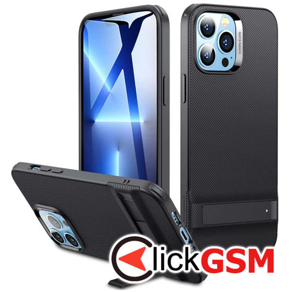 ESR - Air Shield Boost Kickstand - iPhone 13 Pro - Translucent Black