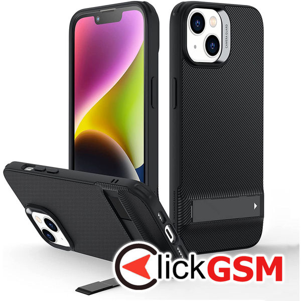 ESR - Air Shield Boost Kickstand - iPhone 14 Plus - Translucent Black
