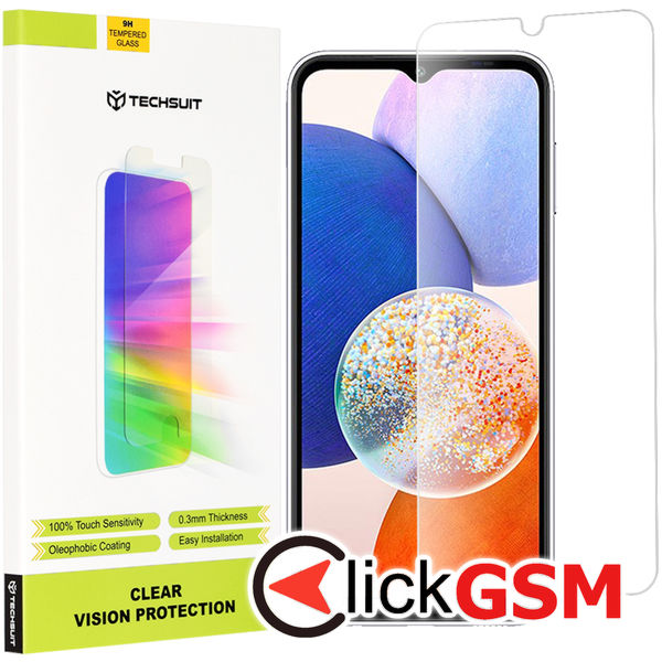 Folie Sticla Securizata Techsuit Clear Vision Glass pentru Samsung Galaxy A14 4G/5G Transparent